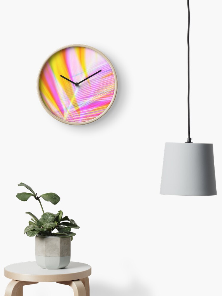 Thumbnail 1 of 4, Clock, Abstract Feather designed and sold by April Dowling.