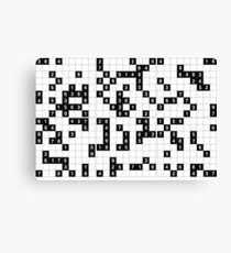 black white sudoku Canvas Print