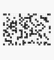 black white sudoku Photographic Print