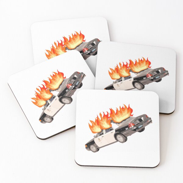 Item preview, Falling Burning Cop Car designed and sold by Acid Graphics.