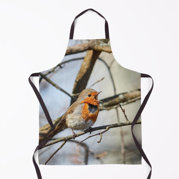 Item preview, European robin giving it all designed and sold by Jouko Lehto Photography.