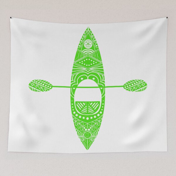 Item preview, Colorful KAYAK--LIME green and white designed and sold by conklinephotos.