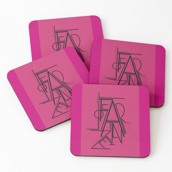 Item preview, Pink Fear Not text stylish modern art  Triangle geometric shape  wall art expressionalism minimalist  minimalism art designed and sold by SILVERAPPLE.