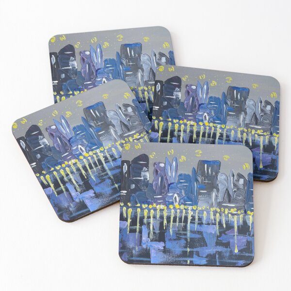 Item preview, Night skyline abstract designed and sold by Dianas-artshop.