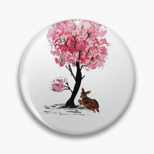 Item preview, pink tree and deer designed and sold by Sevilka.