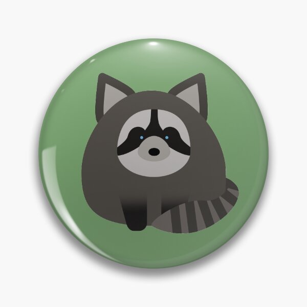 Item preview, cute racoon round friend designed and sold by peachypanda.