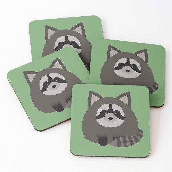 Item preview, cute racoon round friend designed and sold by peachypanda.