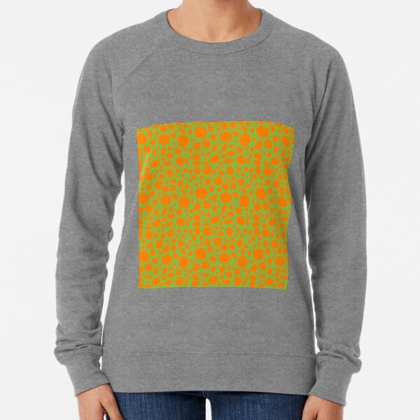 Orange Punkte auf grün Leichter Pullover