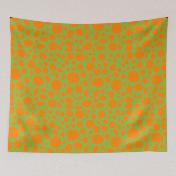 Item preview, Puntos naranjas sobre verde designed and sold by A-using-colors.