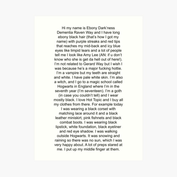 My Immortal Fanfiction Gifts & Merchandise | Redbubble