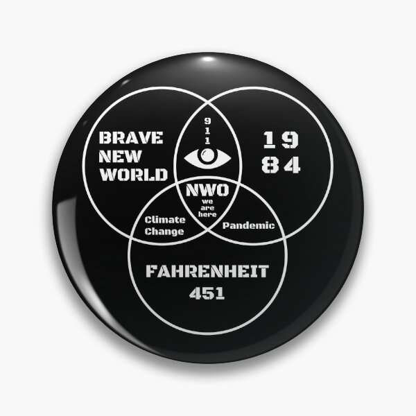 Item preview, 1984 Brave New World Fahrenheit 451 Conspiracy Theory designed and sold by ThreadsNouveau.