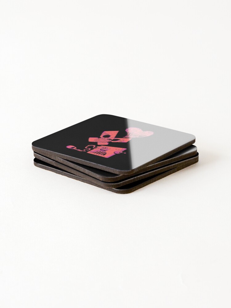 Thumbnail 4 of 5, Coasters (Set of 4), L, D, R. designed and sold by Puterfully.