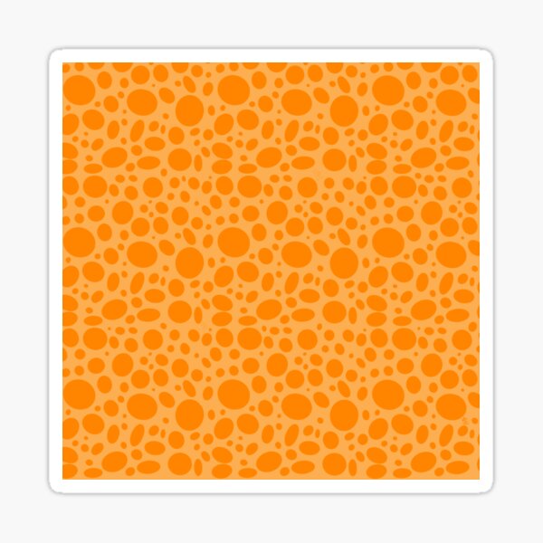 Orange dots on yellow Sticker