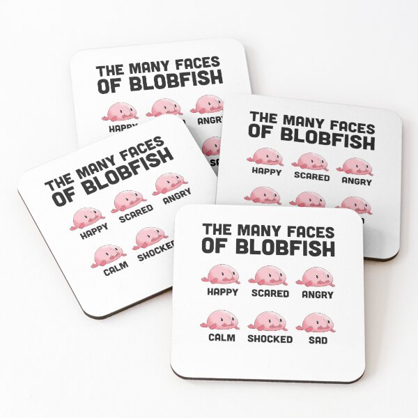 Item preview, Blobfish many faces ugly fish humor gift designed and sold by madgrfx.