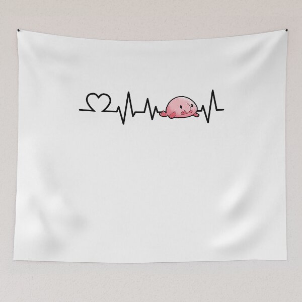 Item preview, Blobfish heartbeat ugly fish humor gift designed and sold by madgrfx.