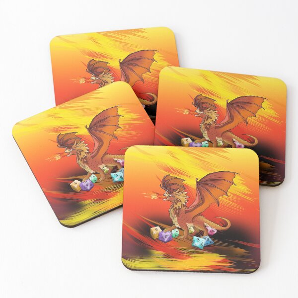 Item preview, Fire breathing dragon with dnd dice designed and sold by CuisineCat.