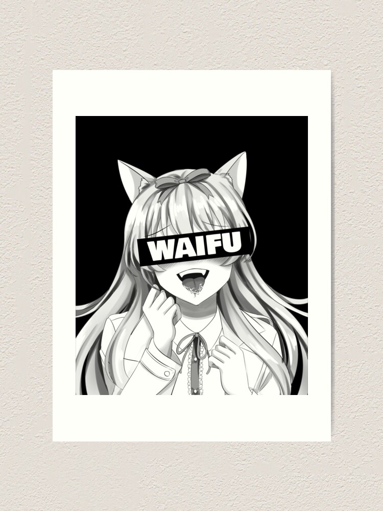 Waifu Fanart Japanese Kawaii Anime Manga Japan Art Print by DerNerd