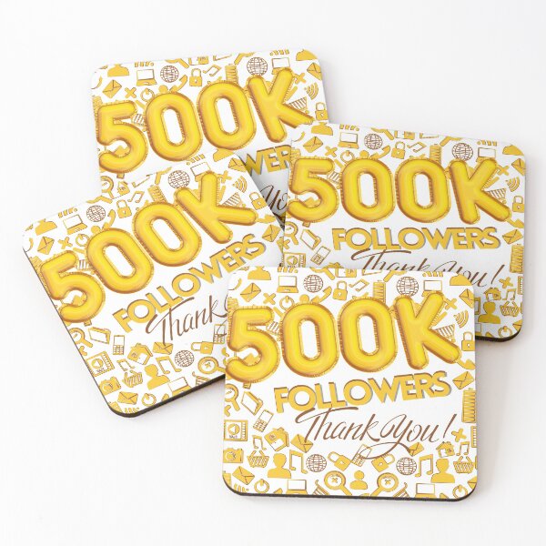 Item preview, 500 K FOLLOWERS THANK YOU SOCIAL MEDIA  designed and sold by lastechance.