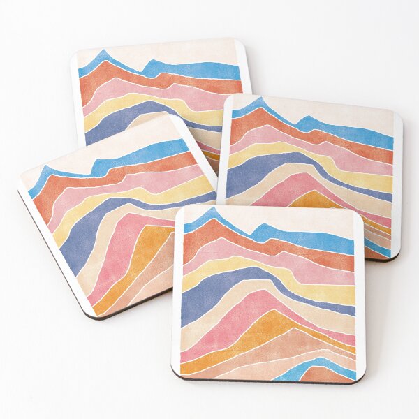 Item preview, Colorful landscape monotype designed and sold by Paperlandscape.