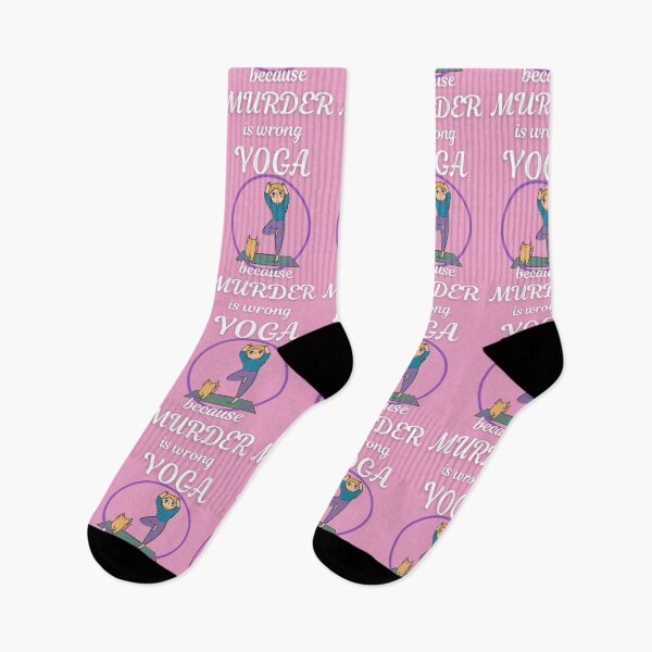 Item preview, Yoga, Because Murder is Wrong designed and sold by CassieNash.