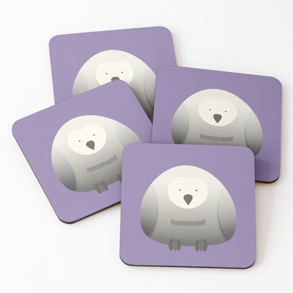 Item preview, snowy owl round friend designed and sold by peachypanda.