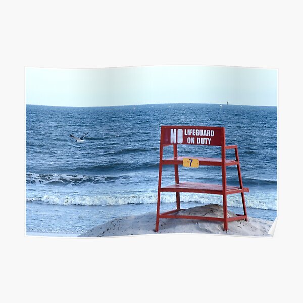 No Lifeguard on Duty Poster