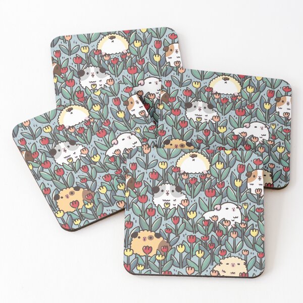 Item preview, Teddy Guinea pigs and Flowers Pattern designed and sold by Miri-Noristudio.