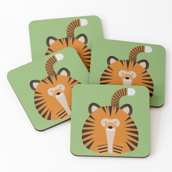 Item preview, cute tiger round friend designed and sold by peachypanda.