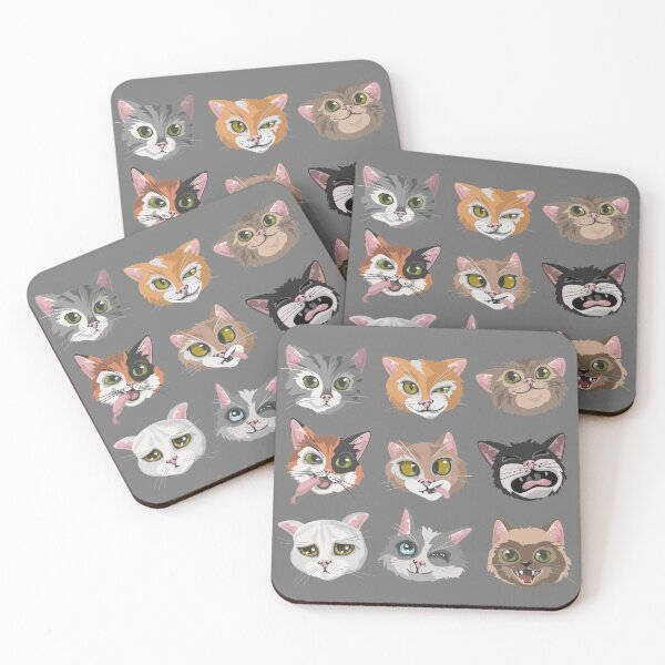 Item preview, Cat Head Faces designed and sold by mischellero.