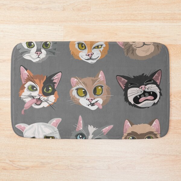 Item preview, Cat Head Faces designed and sold by mischellero.