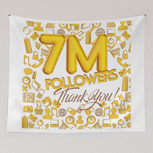 Item preview, 7 MILLION FOLLOWERS THANK YOU SOCIAL MEDIA  designed and sold by lastechance.