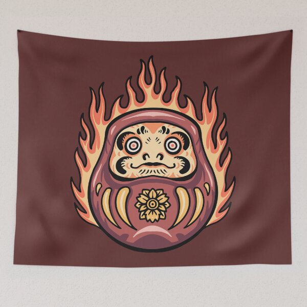 Item preview, Flaming Japanese Daruma Doll designed and sold by SLAG-Creative.