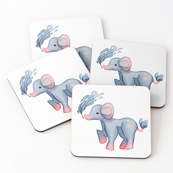 Item preview, cute little elephant drawing  designed and sold by HibiscusHeron.