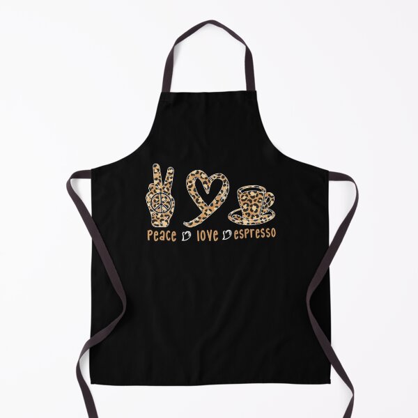 Item preview, Peace Love Espresso Cute Leopard Print Coffee Lover Brewed designed and sold by Nessshirts.