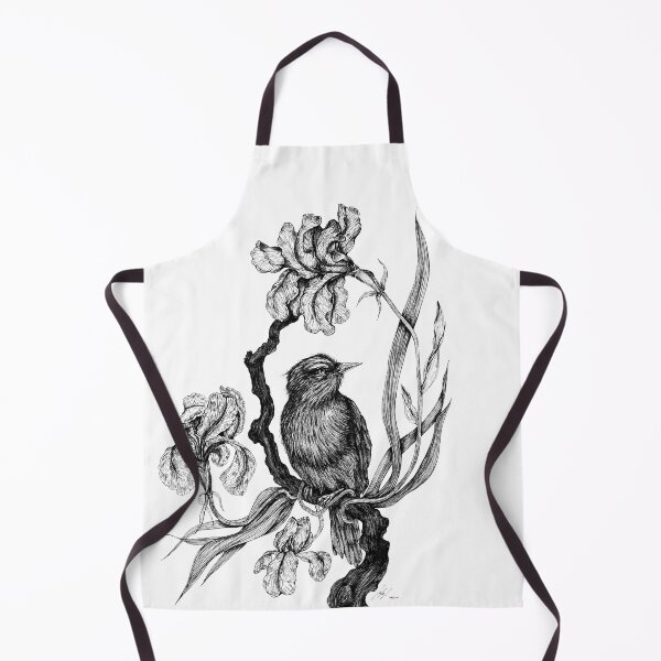 Item preview, Cute bird and iris flowers plant designed and sold by Susanne Margarete Lutz.