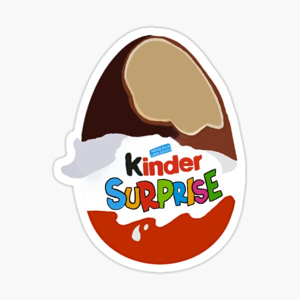 Vergelden detectie lijst Kinder Surprise Egg" Sticker for Sale by StickUrSticker | Redbubble