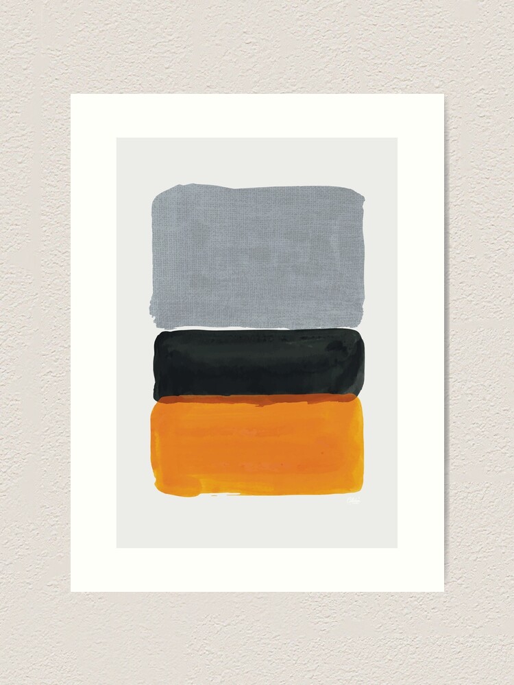 "Mid Century Modern Abstract Digital Wall Art" Art Print by