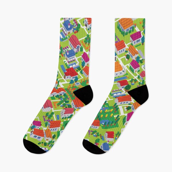 Item preview, Voxel Town Pattern designed and sold by Patricia Ramsauer.