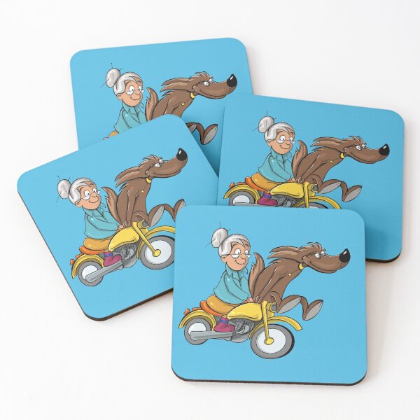 Item preview, Children cartoon grandmother motorcycle dog 'l designed and sold by Fab-io.