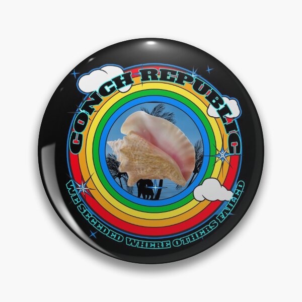Item preview, Conch Republic We Seceded Where Others Failed - Rainbow Circle - Black BG designed and sold by KeysTreasures.