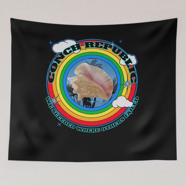 Item preview, Conch Republic We Seceded Where Others Failed - Rainbow Circle - Black BG designed and sold by KeysTreasures.