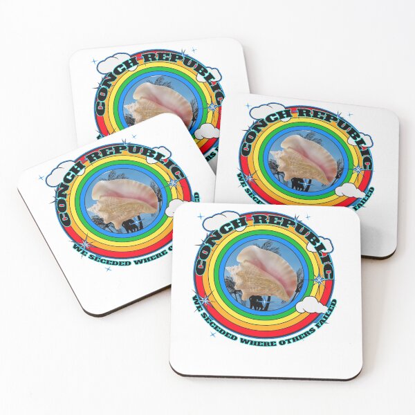 Item preview, Conch Republic We Seceded Where Others Failed - Rainbow Circle - White BG designed and sold by KeysTreasures.