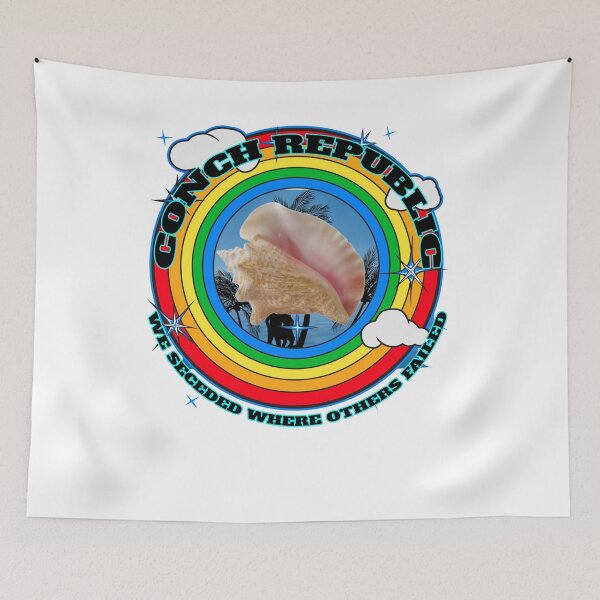 Item preview, Conch Republic We Seceded Where Others Failed - Rainbow Circle - White BG designed and sold by KeysTreasures.