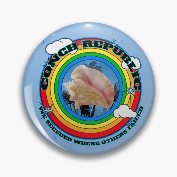Item preview, Conch Republic We Seceded Where Others Failed - Rainbow Circle - Blue BG designed and sold by KeysTreasures.