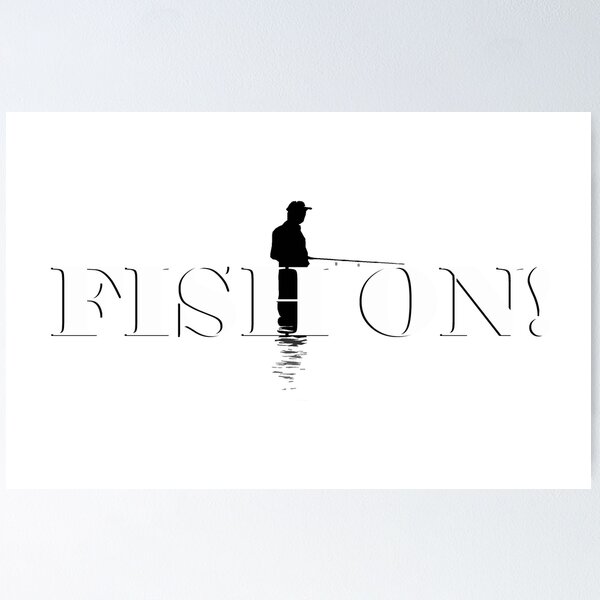 Item preview, Fish On lone fisherman minimal work A designed and sold by David Lee Thompson.