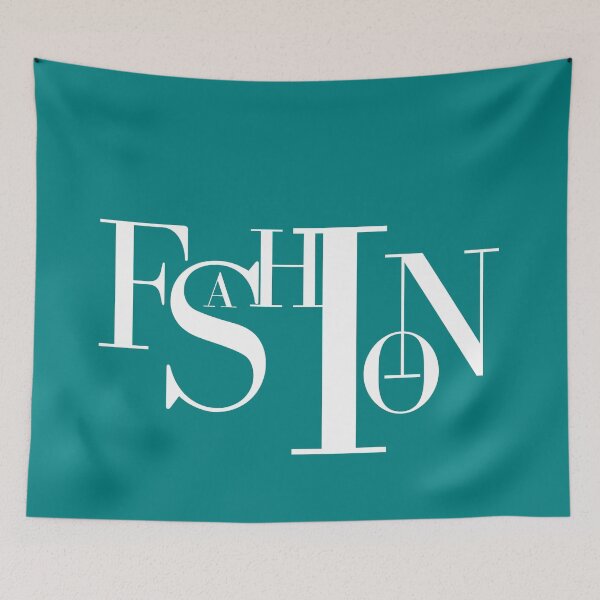 Item preview, Fashion white bold text typography sign teal background designed and sold by Inside Head.