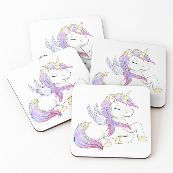 Item preview, Girl Rainbow Unicorn Unicorn's Party designed and sold by CreativeBu.