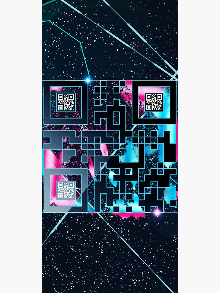 "Astral QR code" Sticker by PlusUltraDesign Redbubble