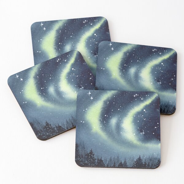 Item preview, Green Northern Lights designed and sold by Threeleaves.