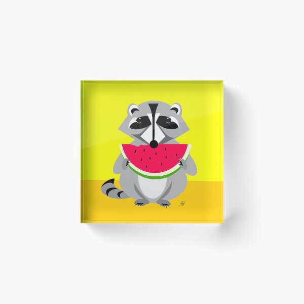 Item preview, Abstract Raccoon Eating Watermelon designed and sold by studioart.